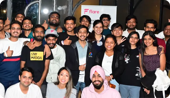 Group of people at a flare event